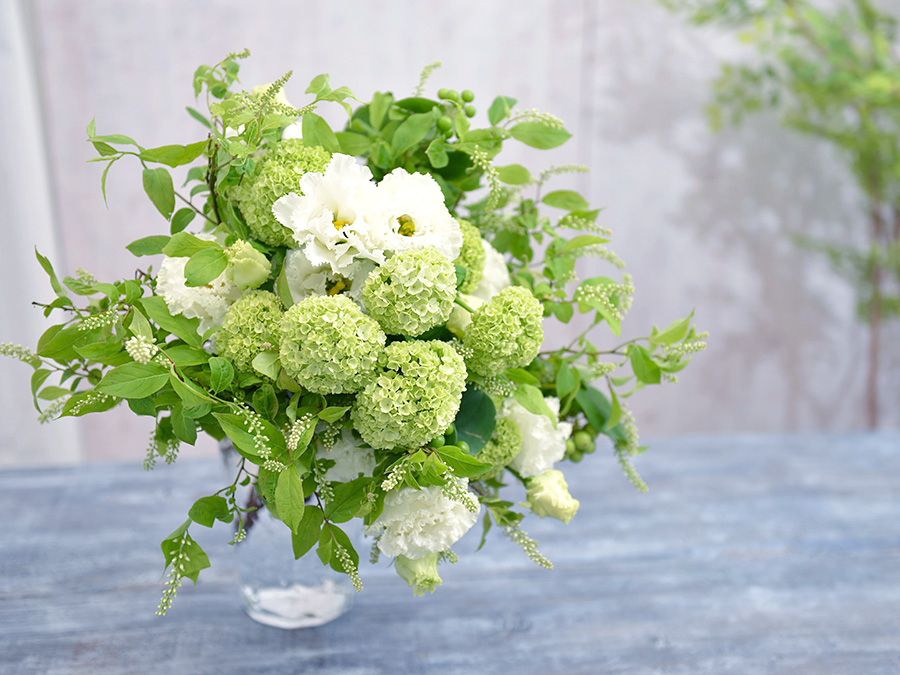 リシアンサスの花束の完成!