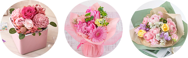 愛妻の日に贈りたい「チューリップ・ミモザ・バラ」「花束・アレンジメント」