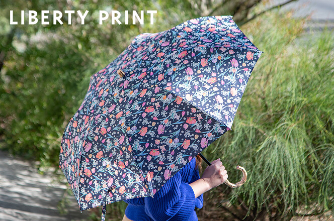 リバティプリント「日傘（晴雨兼用）」とお花のセット
